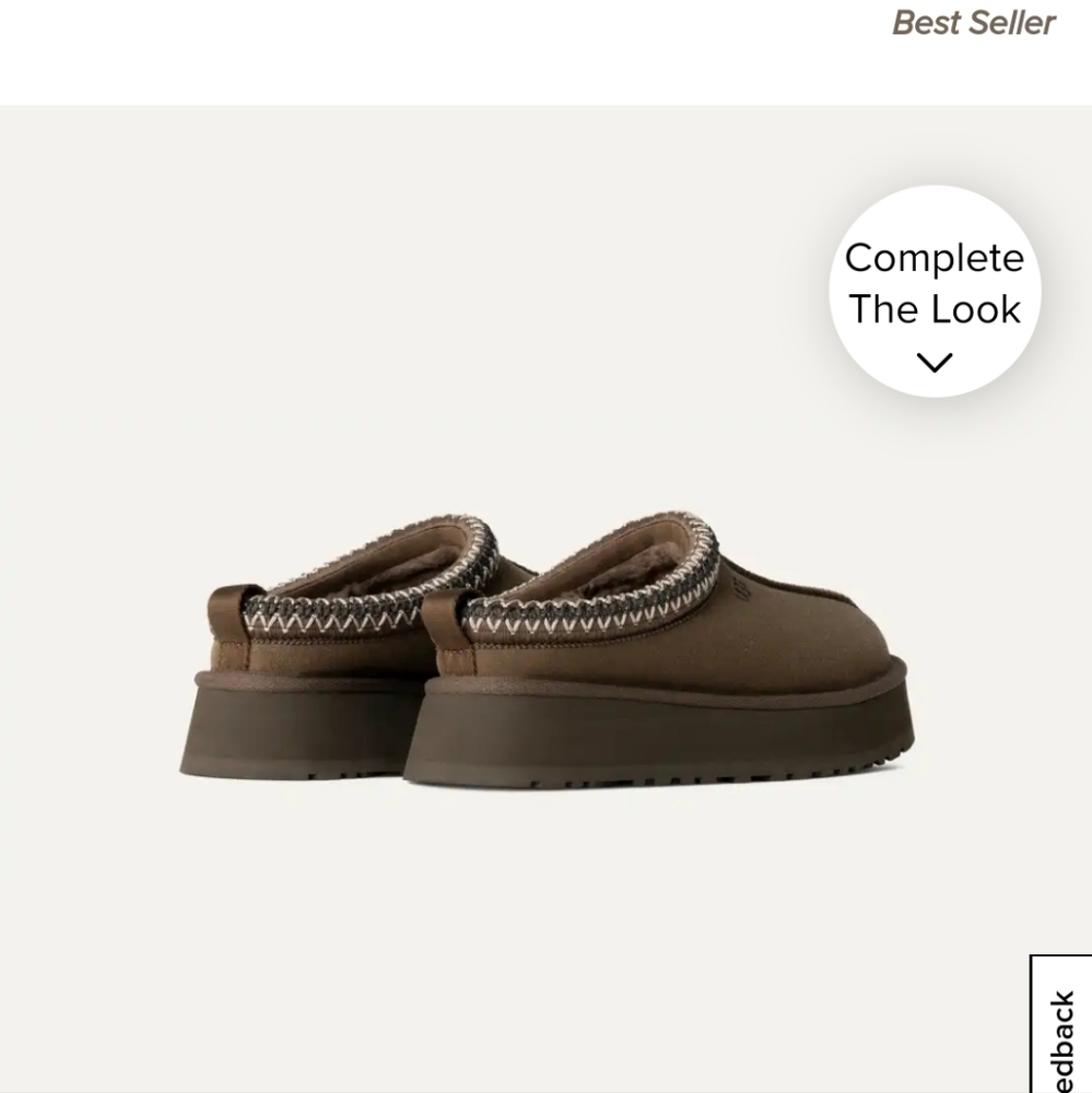 New! Women's Ugg Tazz Slipper Platform Hickory brown color - Picture 3 of 9